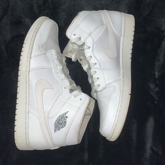 triple white jordans